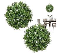 Boule topiaire Artificielle en buis, Boules de buis artificielles, 24 cm, Ornements imperméables à Suspendre pour Jardin, Mariage, Balcon et arrière-Cour