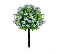 Boule topiaire en buis artificiel avec fleurs réalistes pour extérieur ou décoration intérieure, utilisation sur piquet pour un placement sûr (couleur)