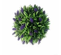 Boule topiaire suspendue lavande artificielle pour maison, bureau, café, restaurant, mariage, événement, décoration intérieure (20 cm)
