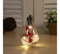 Boule Transparente À Led, Peut Être Remplie À Plusieurs Reprises, Boule Suspendue Incassable, Ornements De Noël