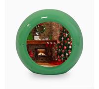 Boule vidéo en cristal de 8 cm avec affichage LED, décoration personnalisable pour événements et fêtes, crée une atmosphère élégante avec des messages texte et image personnalisés (vert)
