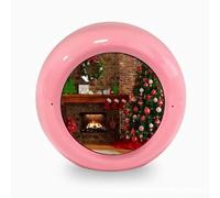 Boule vidéo en cristal de 8 cm avec affichage LED, décoration personnalisable pour événements et fêtes, crée une atmosphère élégante avec des messages texte et image personnalisés (rose)