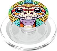 Boule vitrail Chien Python PopSockets PopGrip pour MagSafe