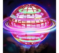 Boule Volante Lumineuse, Magique Balle Volante Flying Orbi Boomerang Ball Spinner, Ballon Volant Lumineux Drone Hoverball, Jouet Cadeau pour 6 7 8 9 10+ Garcon Fille Enfant Ado Intérieur Extérieur