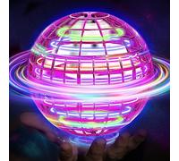 Boule Volante Lumineuse, Magique Balle Volante Flying Orbi Boomerang Ball Spinner, Ballon Volant Lumineux Drone Hoverball, Jouet Cadeau pour 6 7 8 9 10+ Garcon Fille Enfant Ado Intérieur Extérieur