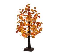 Bouleau Artificiel avec LED - Lumière Blanche Chaude - Décoration d'Intérieur pour la Maison, Noël, Mariage Guirlande Lumineuse LED d'Automne en Érable, Thanksgiving (Orange, 60cm)
