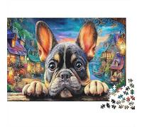 Bouledogue 1000 Pcs Carton Recyclé Mignon Chien Kit Puzzle Familles Amateurs Ultra-Difficile Cadeau Voyage Cadeau Famille 38x26cm/1000pcs