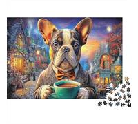 Bouledogue 1000 Pcs Carton Recyclé Mignon Chien Kit Puzzle Familles Amateurs Ultra-Difficile Cadeau Voyage Cadeau Famille 52x38cm/1000pcs