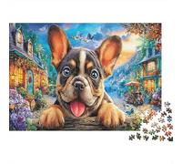 Bouledogue 1000 Pièces Carton Premium Chien Mignon Chiot Coffret Puzzle Amateurs Famille Jeu Stimulant Plaisir Familial Cadeau Saint-Valentin Hautement Noté 70x50cm/1000pcs