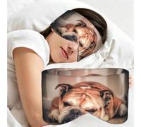 Bouledogue anglais, Masque de sommeil pour la maison, les voyages et le travail posté, couvrant entièrement les yeux et bloquant la lumière