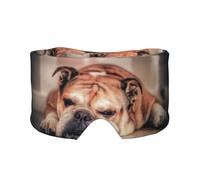 bouledogue anglais,Masque pour les yeux bloquant la lumière Cache-yeux et cache-oreilles pour le sommeil