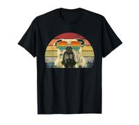 Bouledogue Anglais pour Papa, Coucher de Soleil, rétro, fête des pères, Amoureux des Chiens T-Shirt