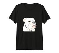 Bouledogue Blanc, Elke, Bulldog Anglais T-Shirt Haut de Gamme