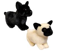Bouledogue en peluche de 18 cm | Modèle de poupée doux - Collection de figurines décoratives pour fille, garçon, enfants, adultes, chambre, canapé, lit, décoration de voiture, maison, Saint-Valentin