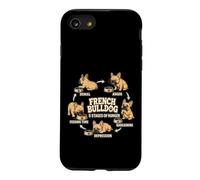 Bouledogue français 5 étapes de la Faim Cadeau Amusant pour Amoureux des Chiens Coque pour iPhone SE (2020) / 7/8