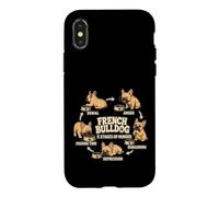 Bouledogue français 5 étapes de la Faim Cadeau Amusant pour Amoureux des Chiens Coque pour iPhone X/XS