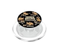 Bouledogue français 5 étapes de la Faim Cadeau Amusant pour Amoureux des Chiens PopSockets PopGrip pour MagSafe