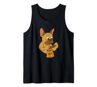 Bouledogue français à rouler vintage style dessin animé Frenchie Débardeur