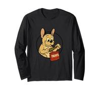 Bouledogue français à rouler vintage style dessin animé Frenchie Manche Longue