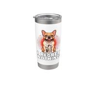 Bouledogue français amusant I Regret Nothing Gobelet isotherme en acier inoxydable double paroi