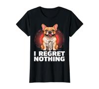 Bouledogue français Amusant I Regret Nothing T-Shirt Graphique avec Valeur