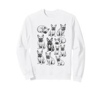 Bouledogue français années 90 Style Tatouage rétro Graphique Y2K Sweatshirt