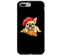 Bouledogue français avec béret Croissant drôle Frenchie Dog Mom Coque pour iPhone 7 Plus/8 Plus