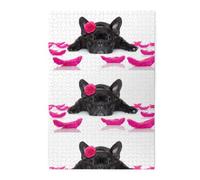 Bouledogue français avec Rose, Puzzles de 1000 pièces en Bois, Jeu Familial, décoration Murale pour Adultes et Adolescents