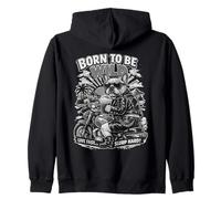 Bouledogue français Buvant café Balade Moto rétro DIGOR Sweat à Capuche