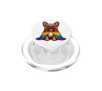 Bouledogue Français Chien Fierté Cape Arc-en-Ciel LGBTQ+ PopSockets PopGrip pour MagSafe