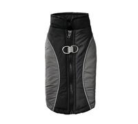 Bouledogue Français Chihuahua Carlin avec Veste Zippée Gilet Hiver Chaud Manteau pour Animaux De Compagnie Vêtements Extérieur Imperméable Réfléchissant Veste De Sécurité pour Chien,Noir,XS