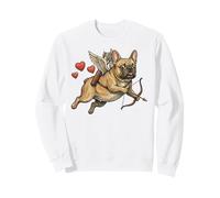 Bouledogue français Cupidon Amoureux des Chiens Saint-Valentin Sweatshirt