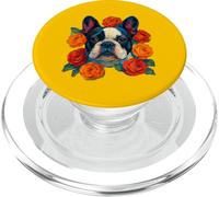 Bouledogue français dans Un lit de Roses PopSockets PopGrip pour MagSafe