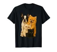 Bouledogue français de Poméranie Exotique à Poil Court Munchkin Chat T-Shirt