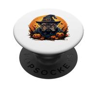 Bouledogue français d'halloween PopSockets PopGrip Adhésif