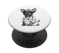 Bouledogue français Docteur Chien Médical Professionnel PopSockets PopGrip Adhésif