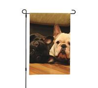 Bouledogue français,Drapeau de jardin décoratif double face pour intérieur et extérieur, 30 x 45 cm