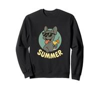 Bouledogue français été design dessin animé Frenchie Vintage Sweatshirt