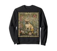 Bouledogue français Fauve Doux dans Un Vieux Jardin Anglais Sweatshirt