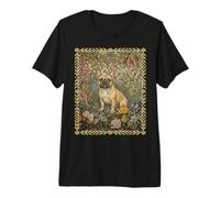 Bouledogue français Fauve Doux dans Un Vieux Jardin Anglais T-Shirt Haut de Gamme