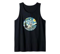 Bouledogue français français papa maman Van Gogh Starry Night Style Débardeur