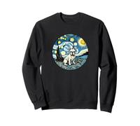 Bouledogue français français papa maman Van Gogh Starry Night Style Sweatshirt