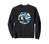 Bouledogue français français papa maman Van Gogh Starry Night Style Sweatshirt