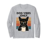 Bouledogue français Grincheux Vibes Only Retro Sunset Manche Longue