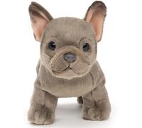 Bouledogue Français (Gris)-Sans Laisse-26 Cm (Longueur)-Chien En Peluche-Doudou