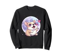 Bouledogue français Hurlant à la Lune Kawaii Amoureux de Race de Chien Sweatshirt