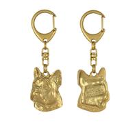 Bouledogue Français II - Porte-clés Doré Avec Chien, Idée Cadeau