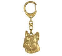 Bouledogue Français II - Porte-Clés Doré Avec Chien, Sac À Main