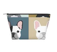 Bouledogue français imprimé, Trousse de Toilette Trousse de Maquillage Sac à cosmétiques Trousse de Toilette de Voyage Portable