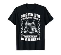 Bouledogue français - Les chiens restent fidèles à travers les tempêtes T-Shirt
